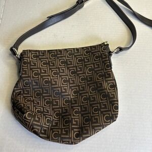 Liz Claiborne Brown Purse 9" Across By 8.5" Top To‎ Bottom Adjustable Strap